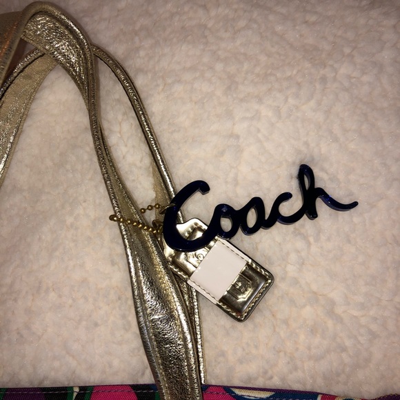 Rare Coach Poppy C Glam Tote - Picture 3 of 8